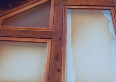 They didn’t protect any of the windows. This is due to inexperience and laziness. Break out the flat razor.