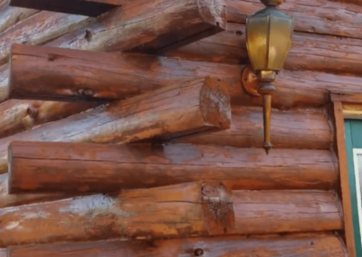 They didn’t protect the fixtures on the cabin before staining—it is time for new fixtures.