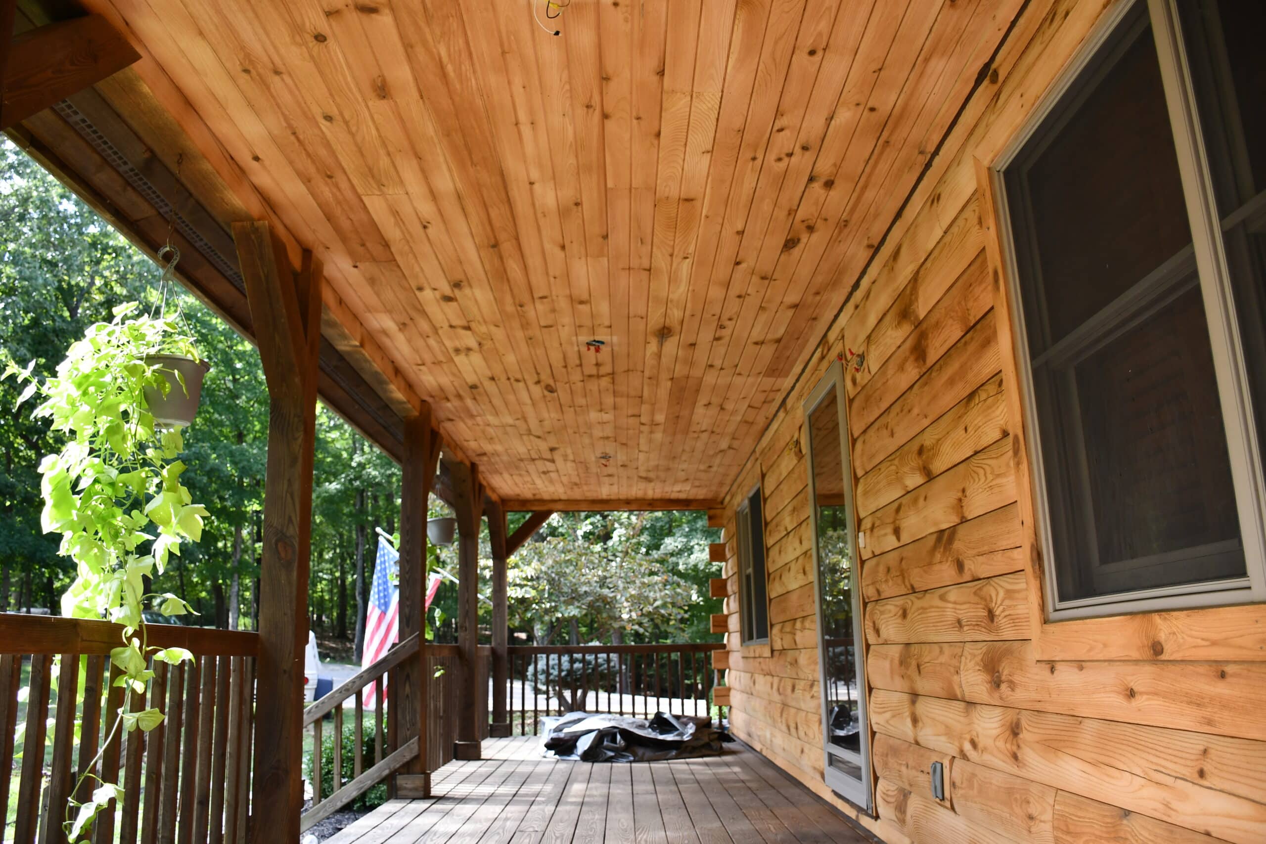 Log Masters Restorations Porch Logs Ready to Stain
