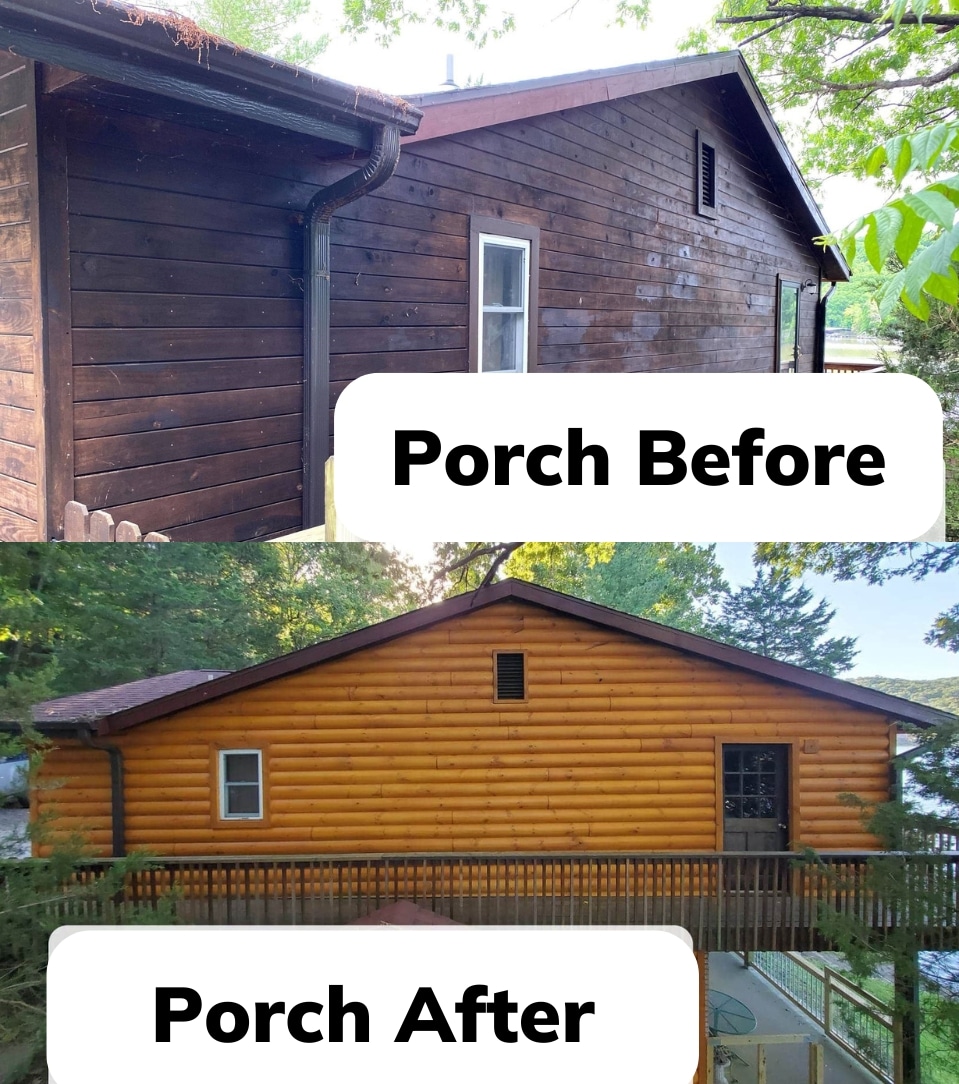 Springfield Before and After Before and After of Cabin in Missouri