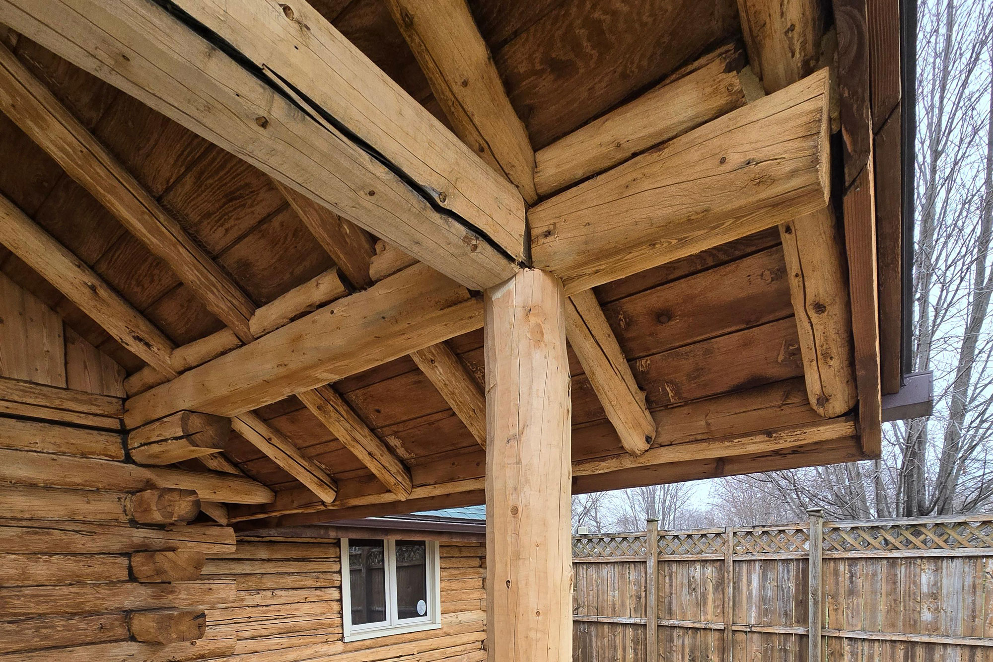 Log Masters Restorations Front After Pop Out Before