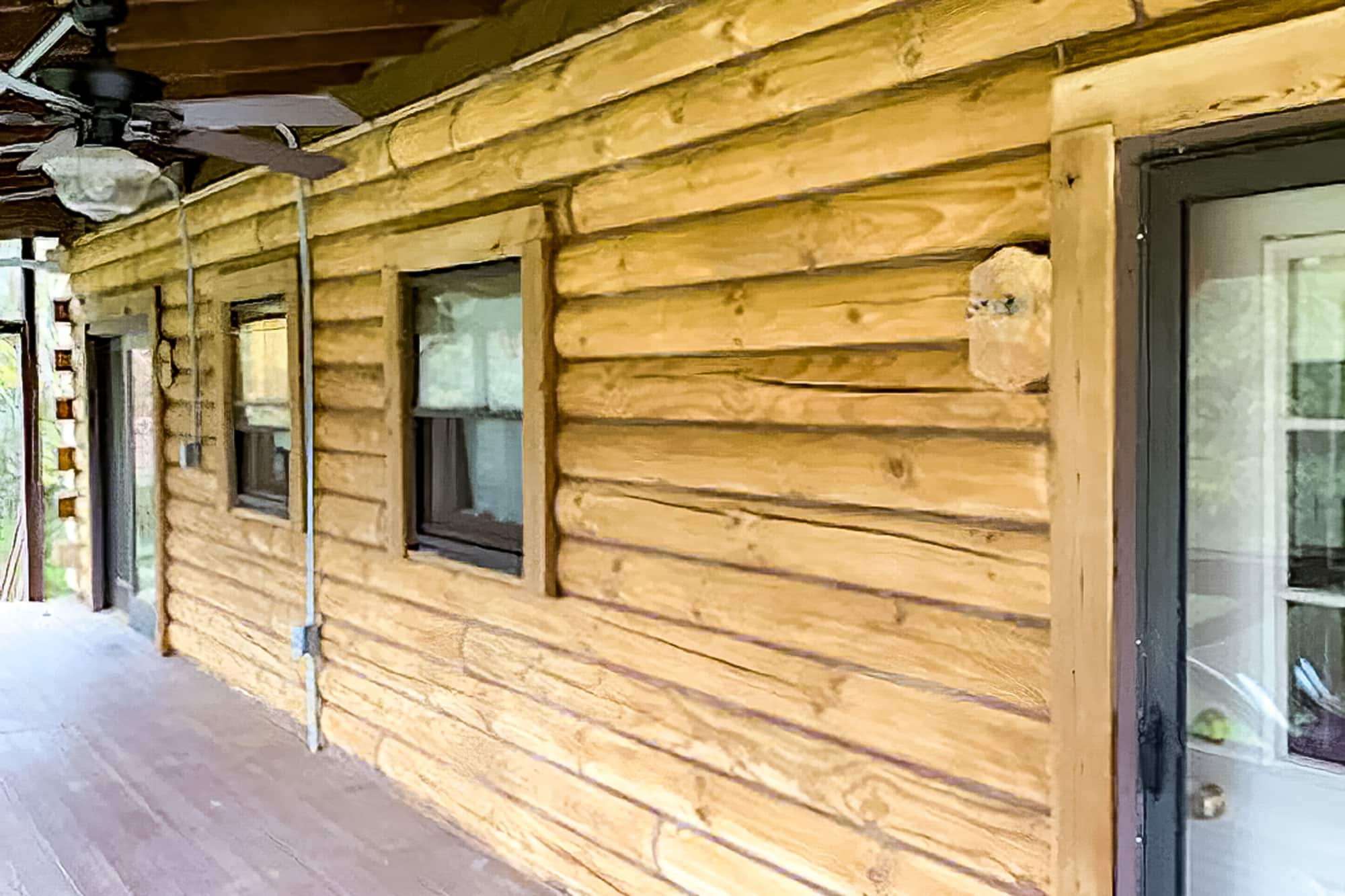 Log Masters Restorations Porch Logs Ready to Stain