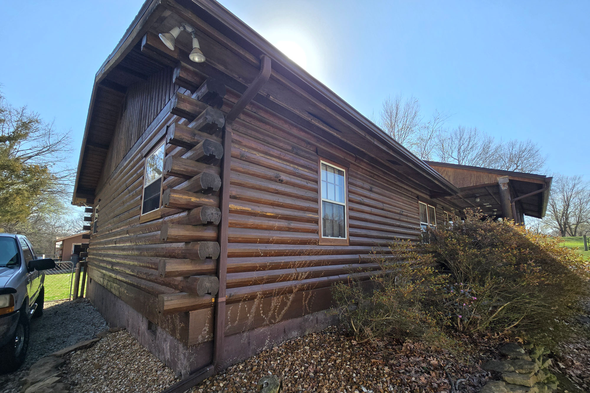 Log Masters Restorations Finished Chinking Front Better